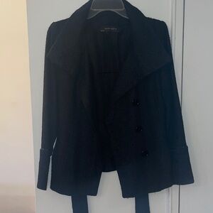 Zara Women's Short Black Belted Jacket